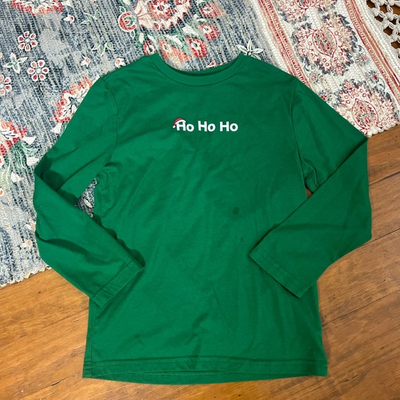 Holiday Time Other - Holiday Time Ho Ho Ho Santa hat long sleeve shirt